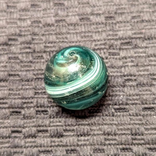 29/32" Sea Green Early German Single-Pontil Hand-Gathered Greiner - Inner Tornado - Image 9