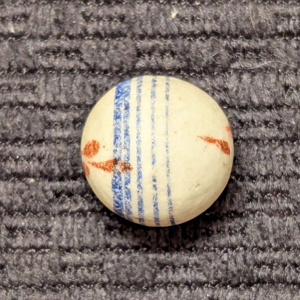 Unglazed Middle Period China with Strong Blue & Red Paint - Image 2