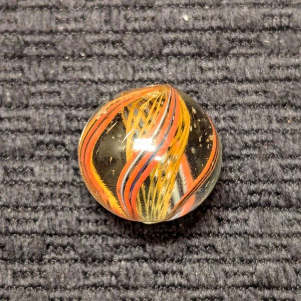 HTF Beautiful Orange Latticino Swirl