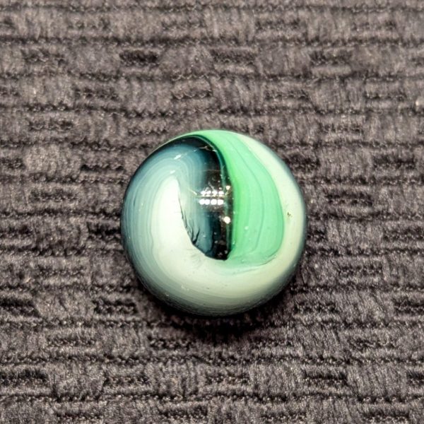 Uncommon & Beautiful Tri-Color Corkscrew of Black, White & Seafoam Green - Image 2