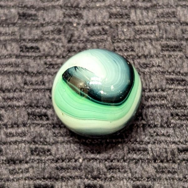 Uncommon & Beautiful Tri-Color Corkscrew of Black, White & Seafoam Green - Image 5