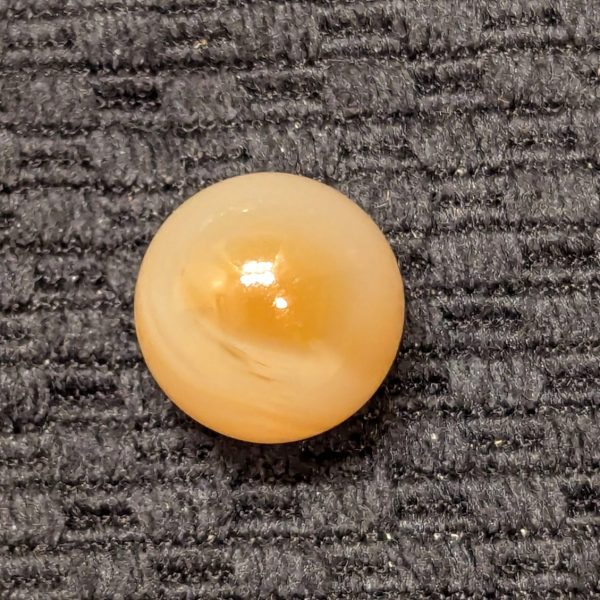 Translucent Carnelian Agate w/ White Bullseye Trimmed in Orange - Hand Faceted - Image 5