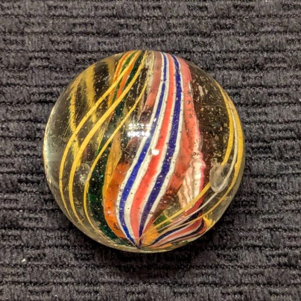 Large 1-5/8" Divided Core Swirl w/ 3 Bright Colorful Inner Razor Ribbons! - Image 5