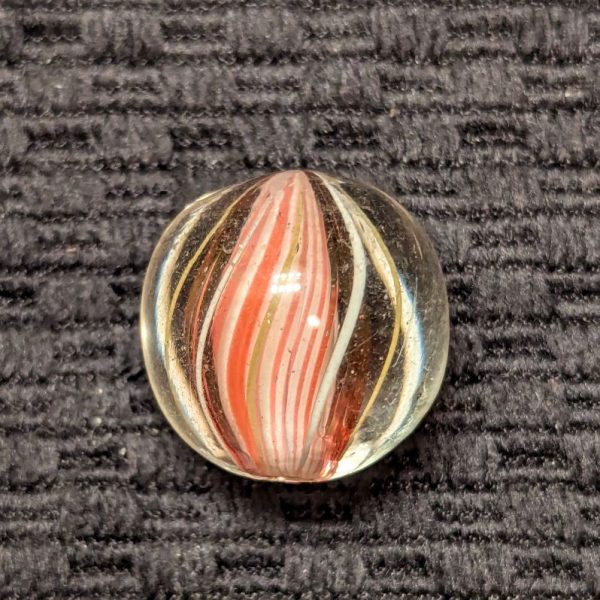 RARE 3-Stage Solid Core w/ Transparent Red Latticino Middle Stage - Unusual, Beautiful, & Wet Mint w/ Faceted Pontil - Image 6