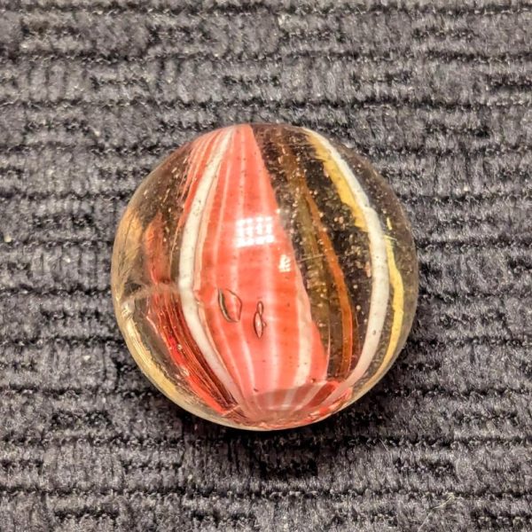 RARE 3-Stage Solid Core w/ Transparent Red Latticino Middle Stage - Unusual, Beautiful, & Wet Mint w/ Faceted Pontil - Image 3