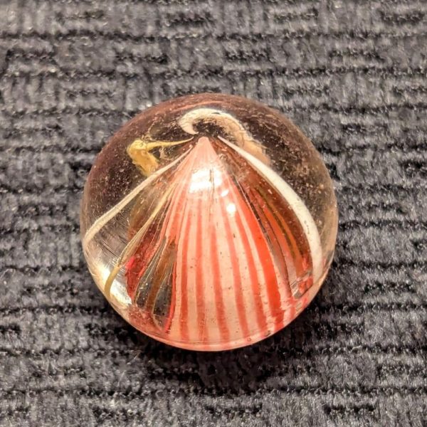 RARE 3-Stage Solid Core w/ Transparent Red Latticino Middle Stage - Unusual, Beautiful, & Wet Mint w/ Faceted Pontil - Image 7