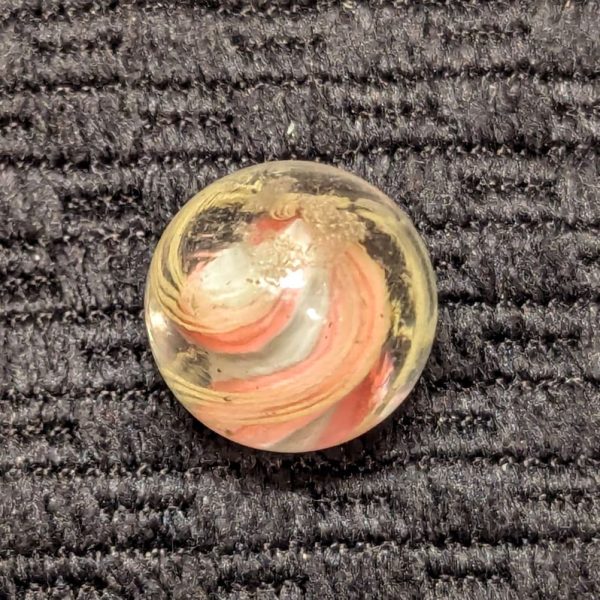 Rare Ridged Solid Core Swirl w/ Pink Ridges & White Valleys - Image 6