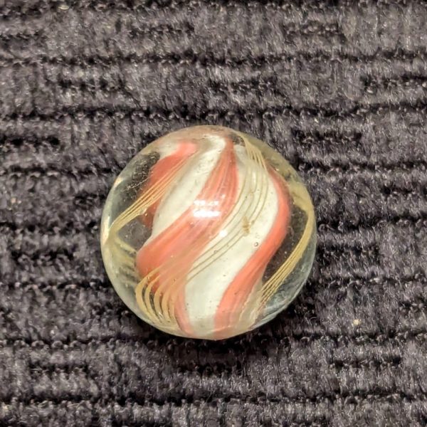 Rare Ridged Solid Core Swirl w/ Pink Ridges & White Valleys - Image 5