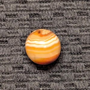 Banded Hand-Faceted Carnelian Agate w/ Many Rings and Lines
