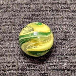 Amazing Double-Twist Green & Yellow AKRO Popeye Corkscrew - Wet Mint