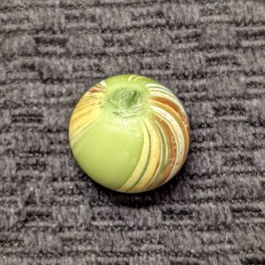 Rare Green Based Banded Opaque with Wide Multicolor Surface Bands