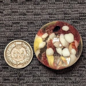 Exceptionally Rare 1-3/16" Single Pontil Confetti - Gem Quality