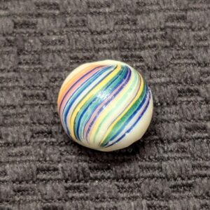 Rainbow Banded Opaque with Wide Pastel Bands of Many Color Stripes!