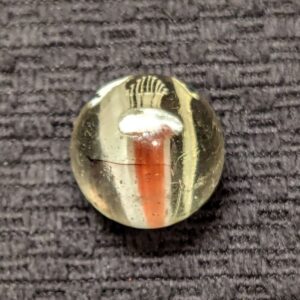 Rare 7/8" End-of-Cane Latticino Swirl