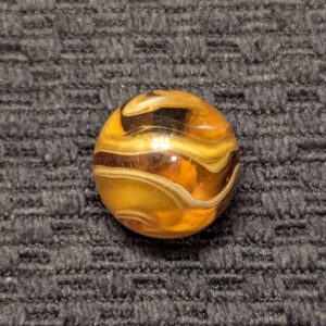 Nice 3/4" Corkscrewing Hand-Gathered Rich Caramel Brown MFC Slag