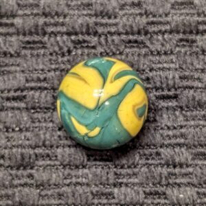 Beautiful Yellow & Green CAC Swirl with Wild Pattern!