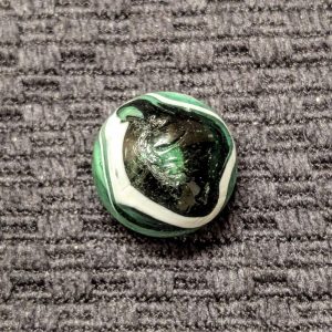 Hand-Gathered Yasuda Transitional of White in Dark Transparent Green