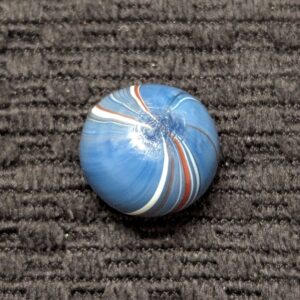 Mint Blue Based Banded Opaque with As-made Factory Flaws
