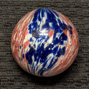 Huge, Rare Red-White-Blue Speckled End-of-Day 4-Panel Onionskin w/ Heavy Mica!
