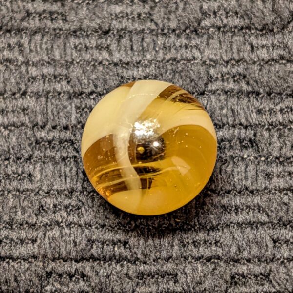 Hand-Gathered Caramel MFC Slag w/ Spiraling "9" and Tail - Image 2
