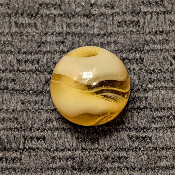 Hand-Gathered Caramel MFC Slag w/ Spiraling "9" and Tail - Image 4