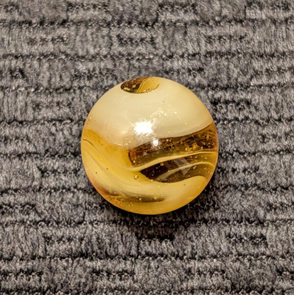 Hand-Gathered Caramel MFC Slag w/ Spiraling "9" and Tail - Image 3