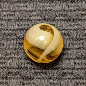 Hand-Gathered Caramel MFC Slag w/ Spiraling "9" and Tail