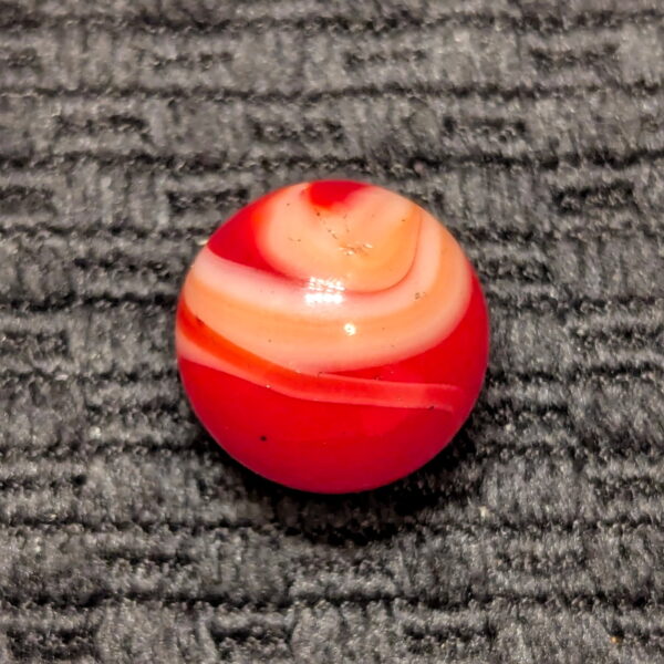 Twisty Red, White & Blended Peach Hand-Gathered Yasuda Transitional - Image 2