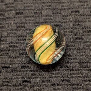 Beautiful 25/32" Yellow Solid Core Swirl & Stylized Outer Ribbons w/ Exquisite Craftsmanship