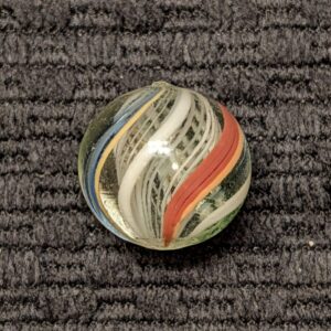 White Latticino Core Swirl (FREE to New Collector <1yr -or- Young Collector Age 16 or Under)