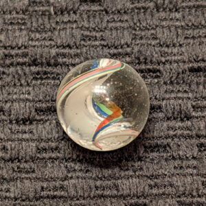 Rare White Ribbon Tornado Corkscrew Swirl w/ Jelly Red, Blue & Green Edges - Immaculate!