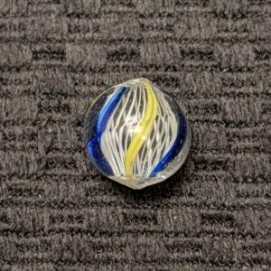 White Latticino Core Swirl ~ FREE to Young Collector 16 or Less -or- New Collector Under 1yr!