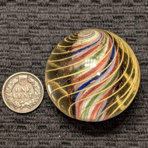 Fantastic 1-5/8" 3-Stage Solid Core Swirl in Wet Mint Condition!