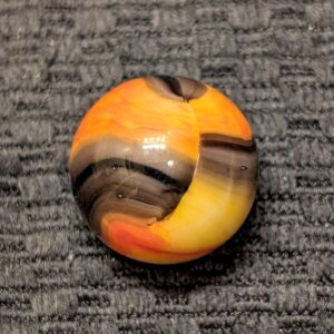 Over 7/8" Vibrant Orange Marble King Tiger - One of the Best I've Seen!