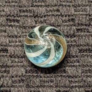 Transparent Blue Glass Type-2 Banded Lutz w/ White Bands & Immaculate Condition