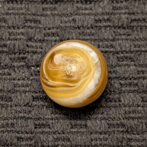 Unusual Caramel Color Navarre Hand-Gathered Swirl, Circa 1897-1901