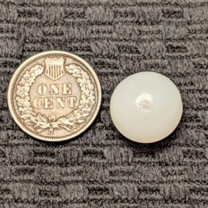 Translucent White Semi-Opaque Melon Ball Swirl