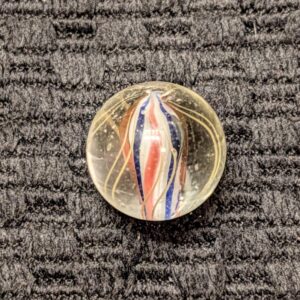 Narrow Red White & Blue Triple-Ridged Solid Core Swirl!