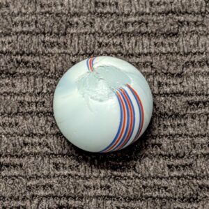 HTF Baby Blue Banded Opaque with Bands of Red & Dark Blue Stripes