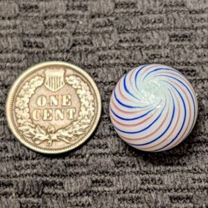 21/32" Exceptionally Crafted 18-Lines Perfectly Spaced Blue & Red Lines Clambroth