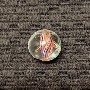 Bold Colorful Finely Striped Divided Core Swirl