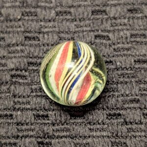 Bold Colorful Divided Core Swirl with 3 Identical Wide Razor Ribbons