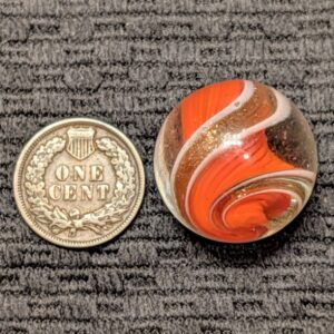 Rare Big 7/8"+ Ridged Cinnabar Ribbon Lutz w/ Strong Twist - MINT!