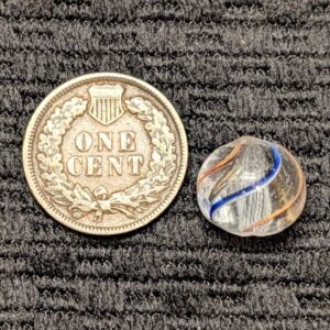 7/16" Micro Peewee White Latticino Swirl