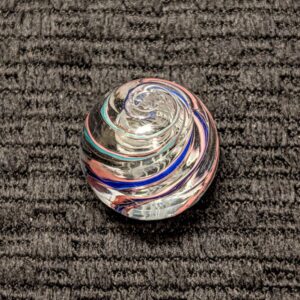 Tornado Twist White Latticino Swirl