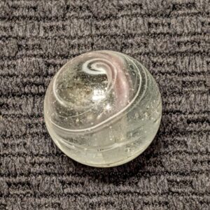 Rare Hand-Gathered Single Pontil Greiner with Lavender, White & Ghost Core