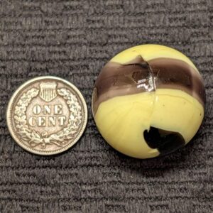 Over 1" Marble King Bumblebee w/ Strong Contrasting Colors - Wet Mint!