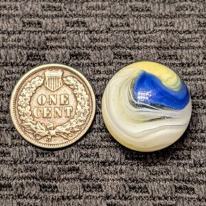 Over 3/4" Beautiful Blue & Yellow Popeye Corkscrew in Wet Mint Condition!