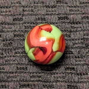 Red & Green Christensen Agate Company (CAC) Swirl with a Nice "S" Pattern