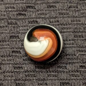 Unusual 11/16" Brown Black & White AKRO 3-Color Corkscrew w/ Lashes